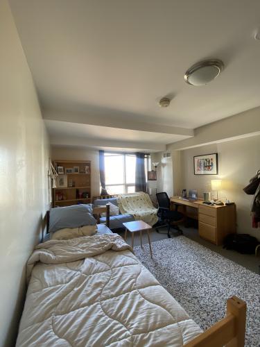 Bedroom - twin bed, couch, study table 