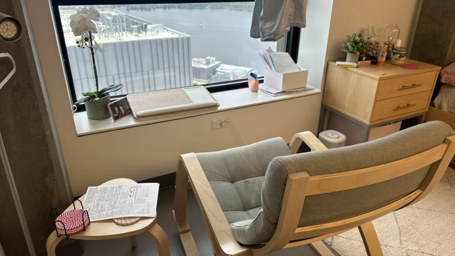Rocking chair with view