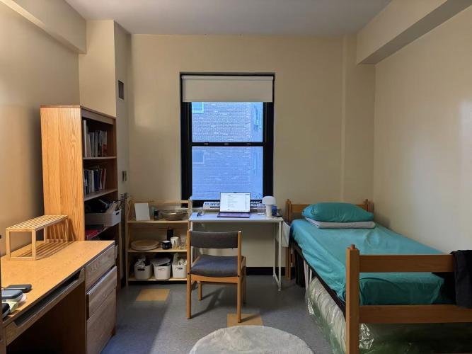 window and bed
