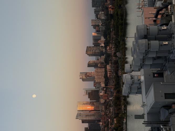 Sunset view from the window