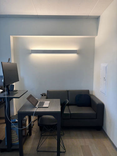 Table and sofa