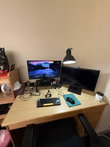 Dual monitor available for use