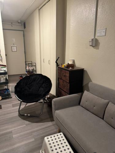 Sofa and entrance