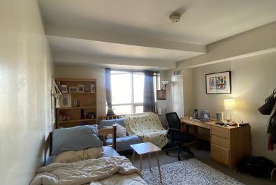 Bedroom - twin bed, couch, study table 