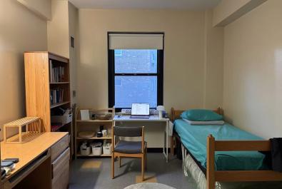 window and bed