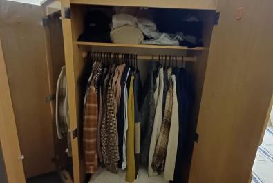 Bedroom cupboard with mirror on inside of left door (will be empty by the time you move in of course!)